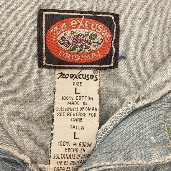 Vintage Chambray Romper Blue Denim Sleeveless 80's - Picture 6 of 8